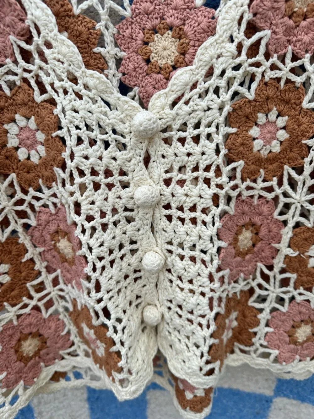 Louise Misha of Paris vintage style crochet cardigan - Picture 3 of 5